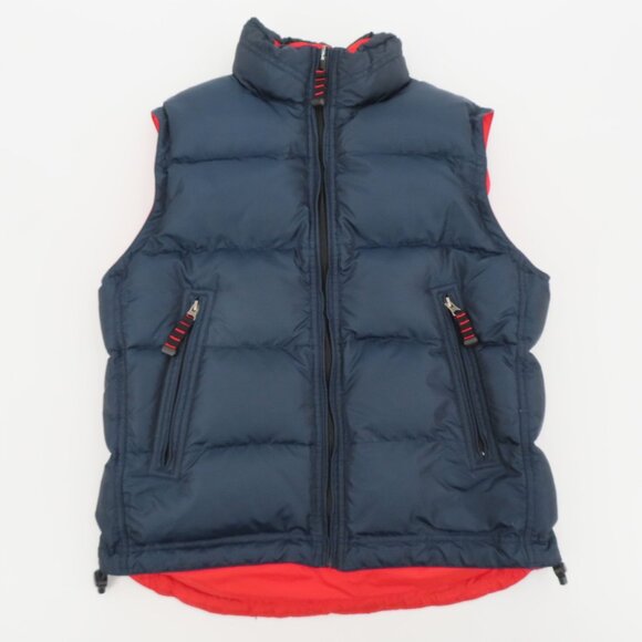 GAP Womens Extra Small XS Blue Red Reversible Zipper Down Puffer Vest 2000 Y2K - Picture 13 of 13